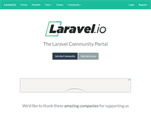 Tablet Screenshot of laravel.io